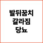발뒤꿈치-갈라짐-당뇨